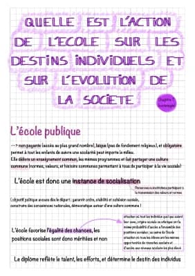 Know Quel est l’action de l’école sur les destins individuels et sur l’évolution de la société  thumbnail