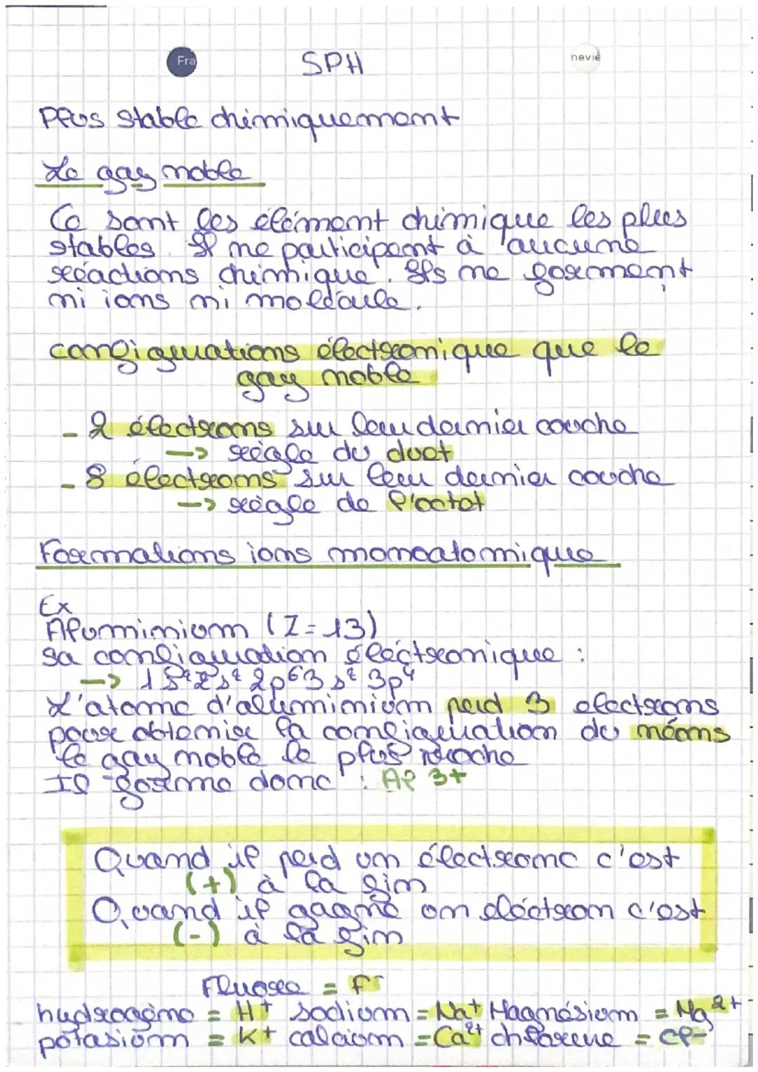 Fra
SPH
nevie
Plus stable chimiquemont

Le gay noble

Ce sont les élément chimique les plees
stables SI me participent à aucune
seeactions c