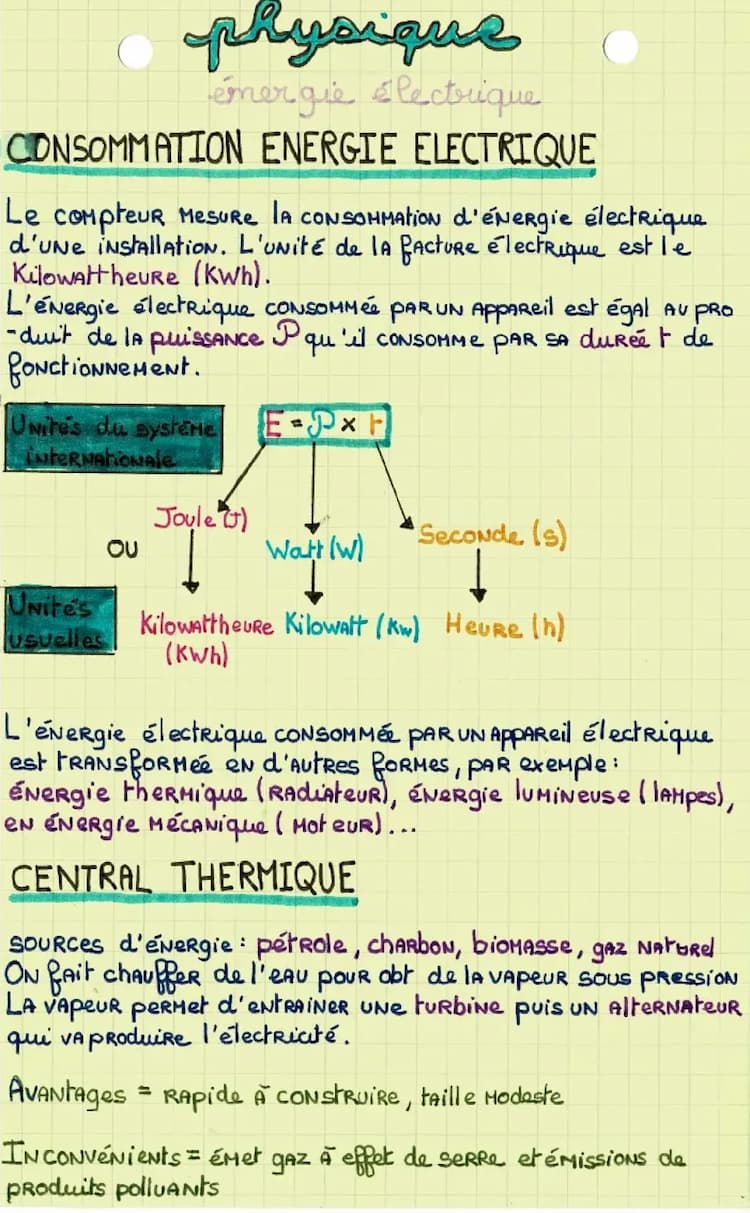 Know Chap 4 : l'énergie électrique  thumbnail