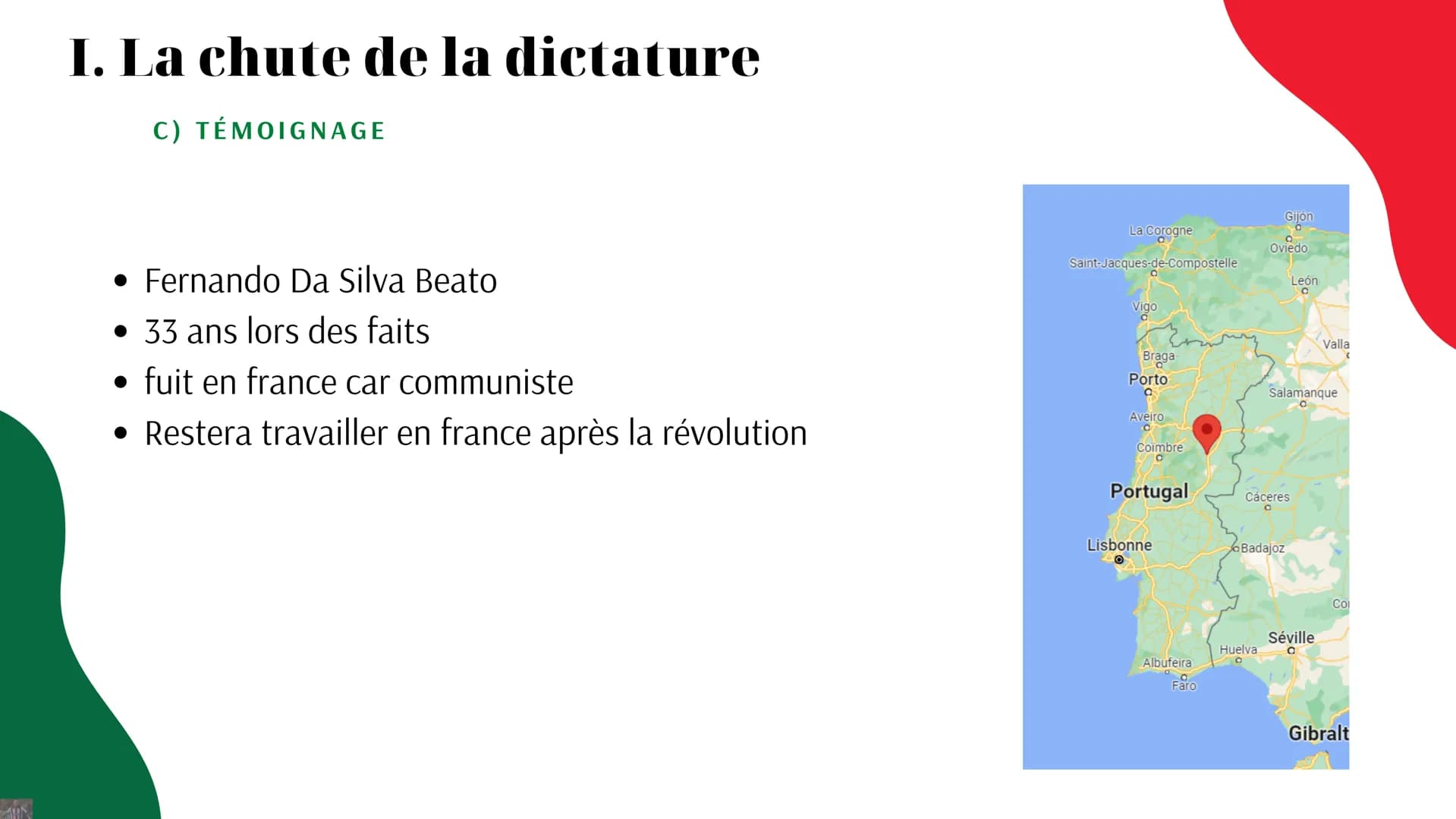 AVANCÉES ET RECULS DES DÉMOCRATIES
Portugal: La
démocratisation depuis la
Révolution des Oeillets 10 millions habitants
92 000 km²
Contexte 