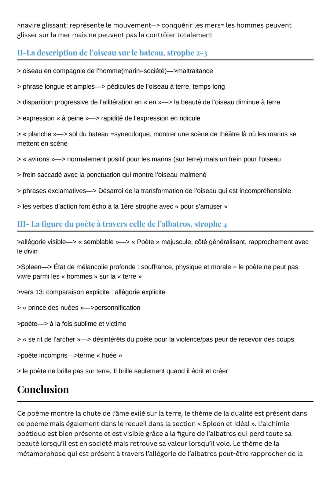 # L'ALBATROS

Introduction

Le XIXe siècle est une période marquée par de nombreux changements et instabilité, qui sera
propice au développe