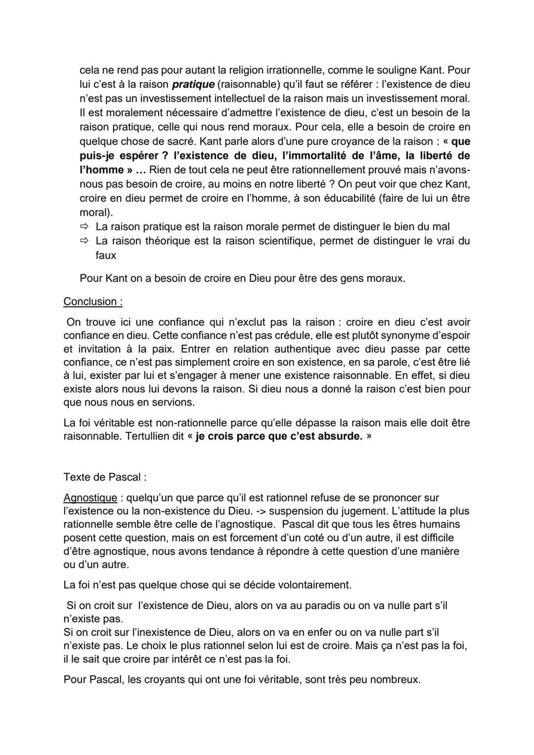 LA RELIGION, LA VERITE, LA SCIENCE.
Distinction entre « savoir » et « croire ».
En « croire » et « savoir » on tien quelque chose pour vrai 