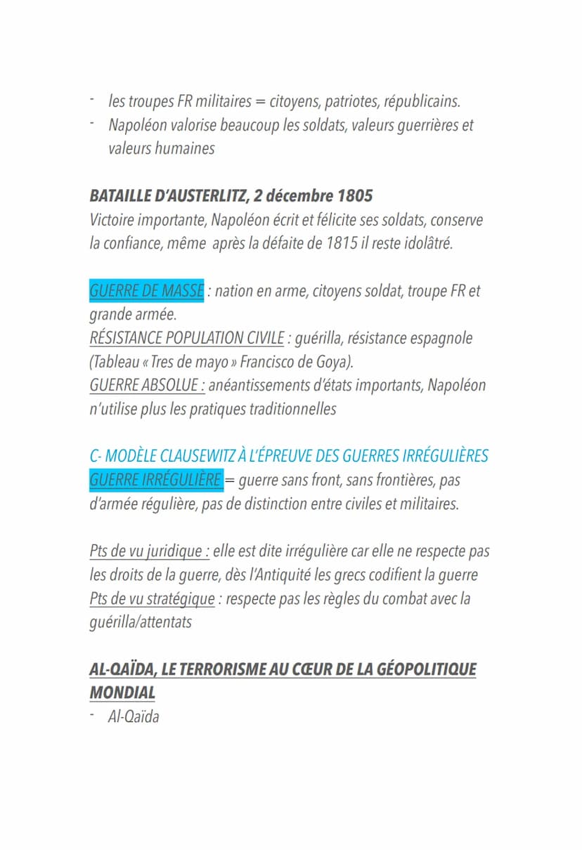 FAIRE LA GUERRE, FAIRE LA PAIX : FORMES DE
CONFLITS ET MODES DE RÉSOLUTION
GUERRE: conflit armé, affrontement violent, visant à résorber par