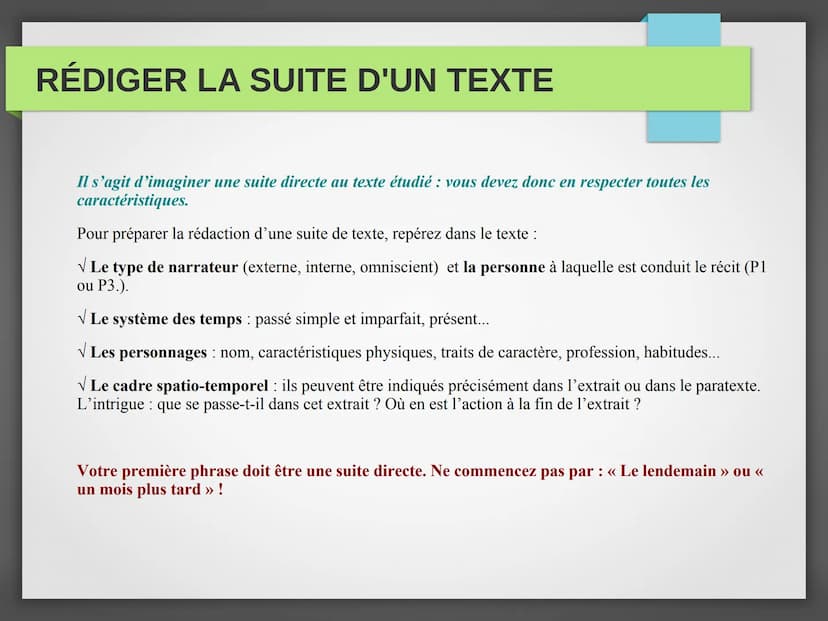 RÉDIGER UN RÉCIT
Rédiger un récit, c'est écrire un texte essentiellement narratif, donc raconter une histoire qui s'appuie sur
le texte étud