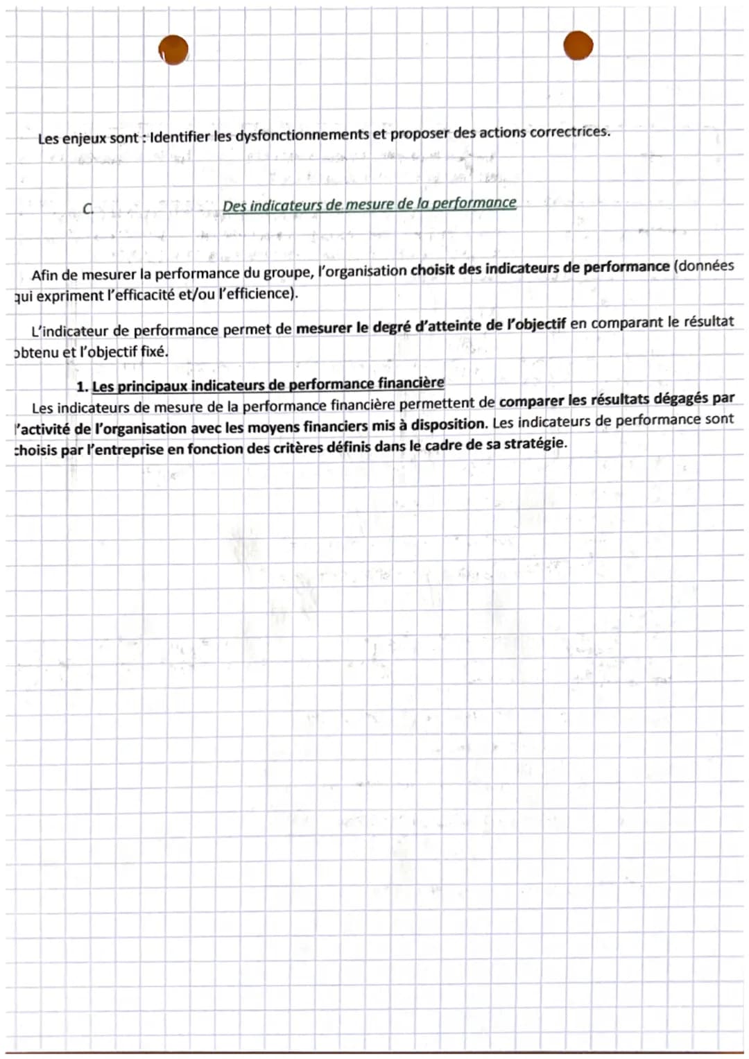 gestion
chapitre 17
La notion de performance
Toute organisation se doit d'être performante afin d'assurer sa pérennité.
Définition
A.
1.
B.
