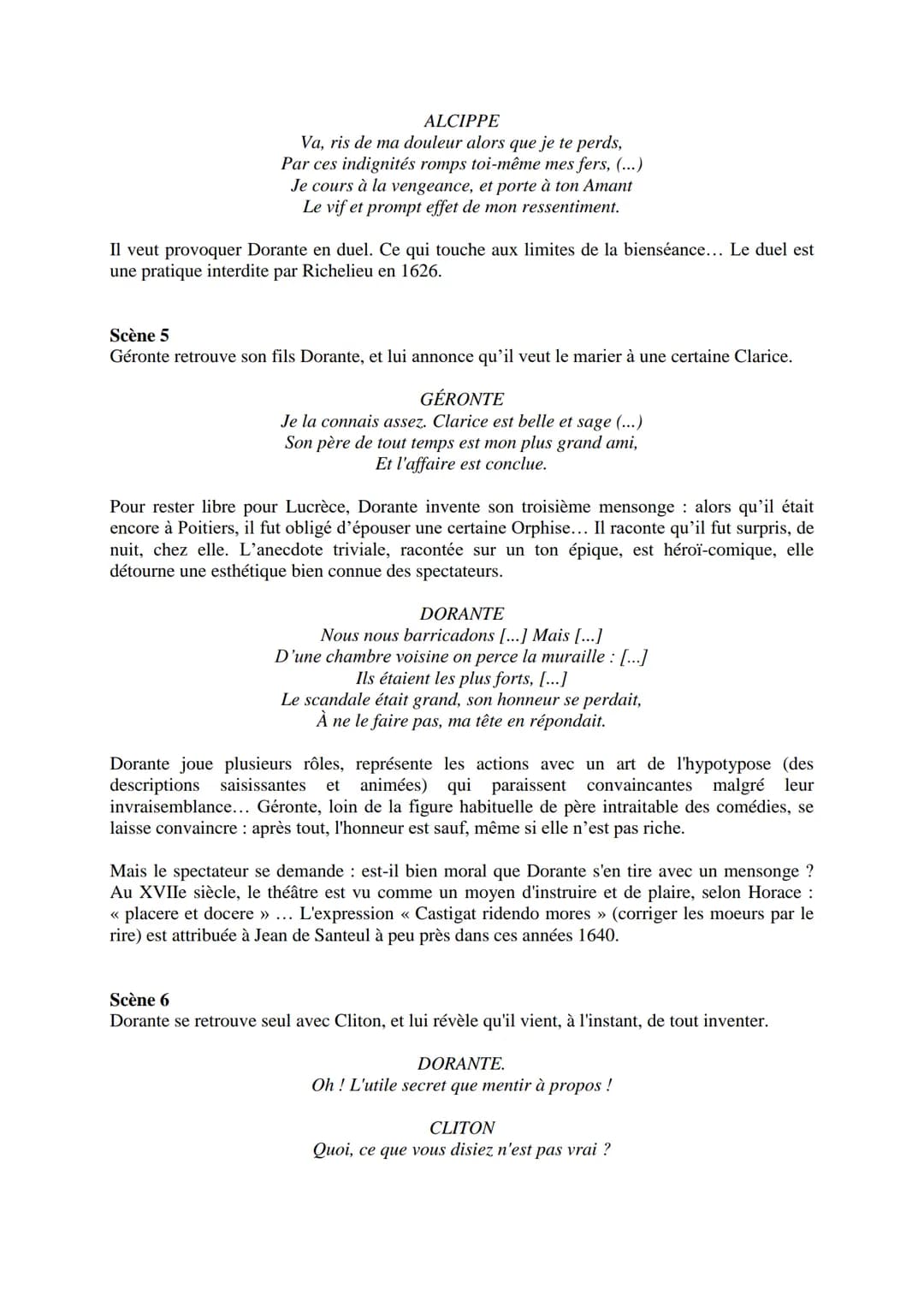 --- OCR Start ---
Corneille, Le Menteur, 1644
Résumé-analyse détaillé
Avec Le Menteur, en 1644, Corneille n'en est pas à son coup d'essai! I