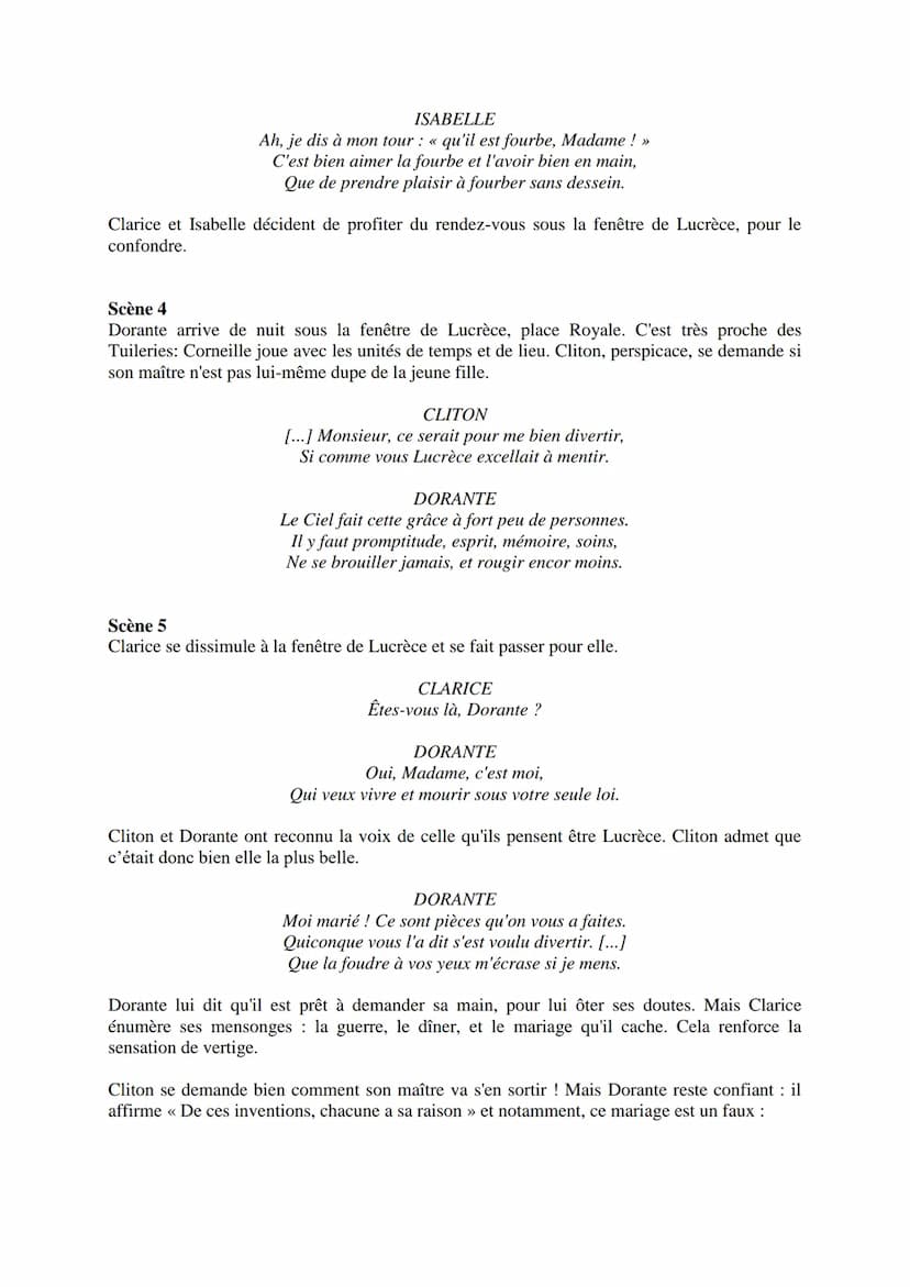 --- OCR Start ---
Corneille, Le Menteur, 1644
Résumé-analyse détaillé
Avec Le Menteur, en 1644, Corneille n'en est pas à son coup d'essai! I