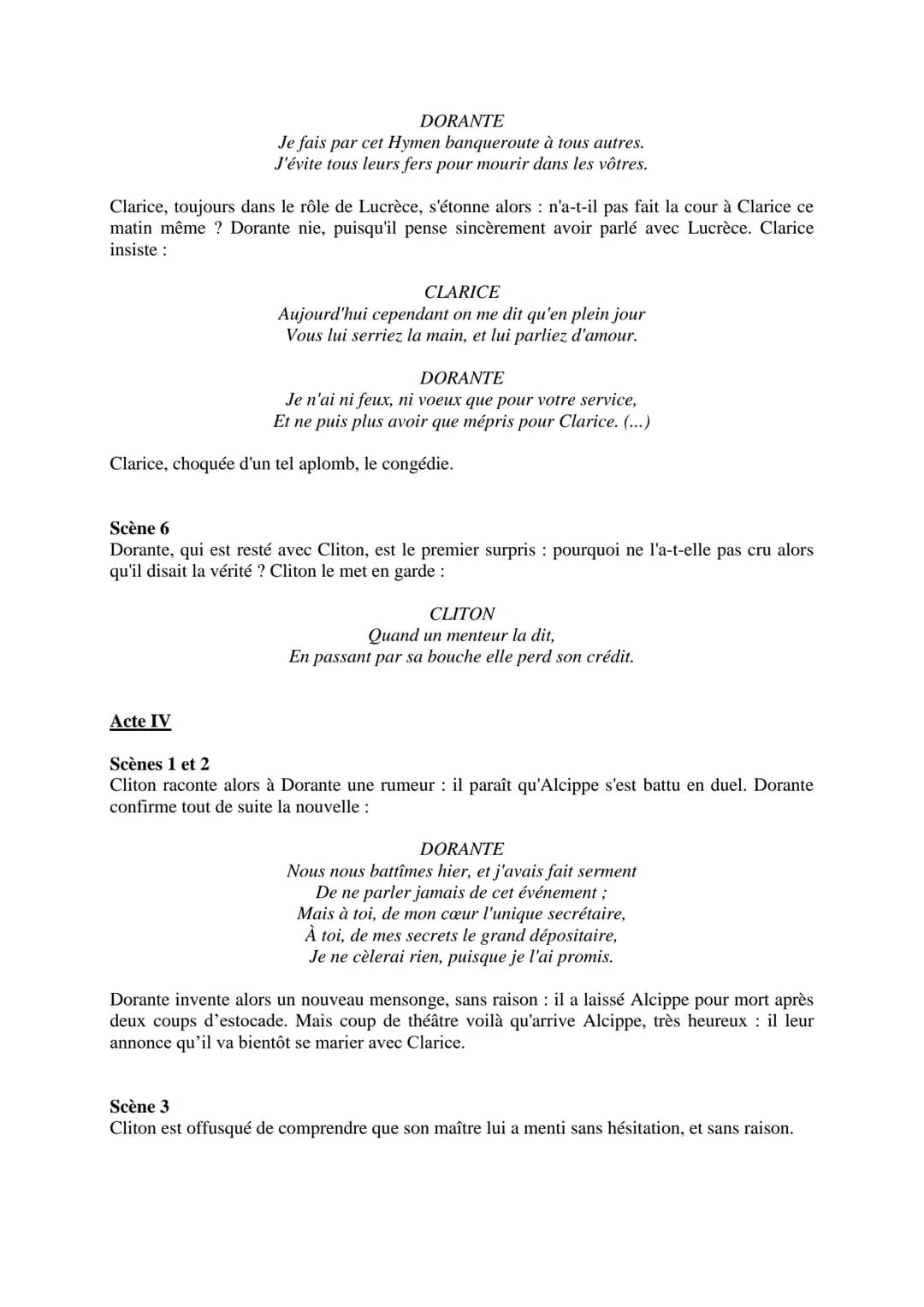 --- OCR Start ---
Corneille, Le Menteur, 1644
Résumé-analyse détaillé
Avec Le Menteur, en 1644, Corneille n'en est pas à son coup d'essai! I