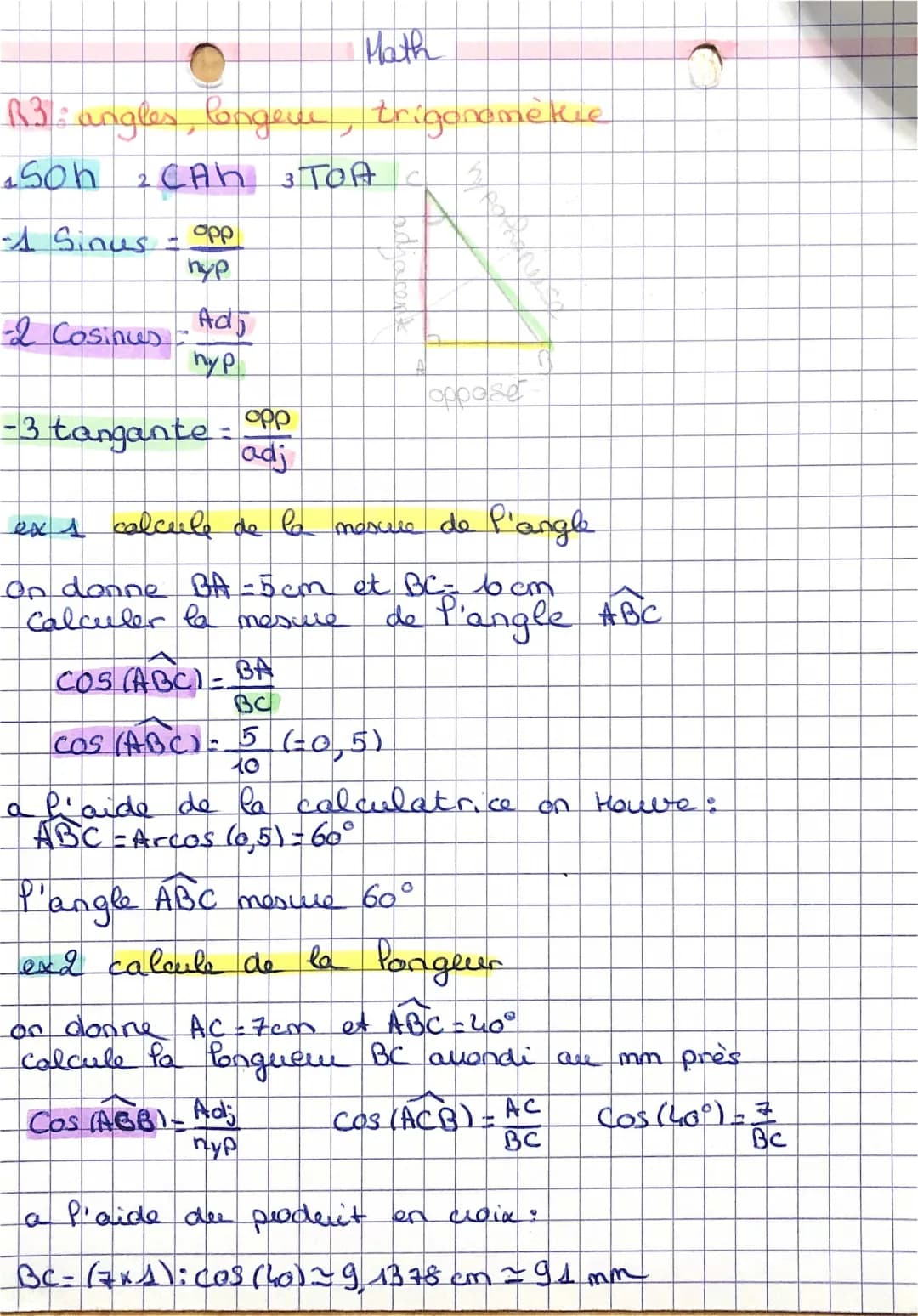 calcul littéral // trigonométrie 