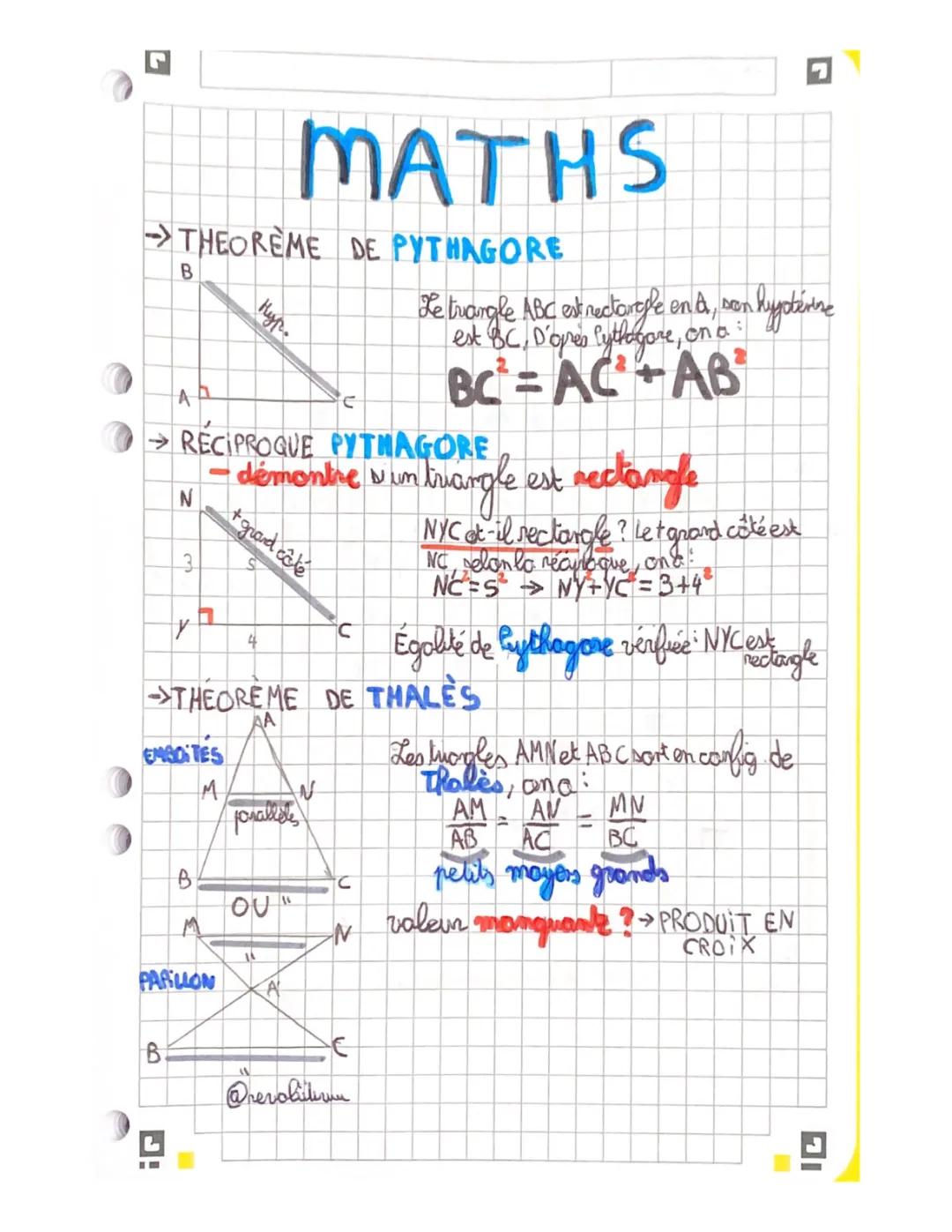 Programme Maths 3ème 2024: Exercices Corrigés & Théorème de Thalès