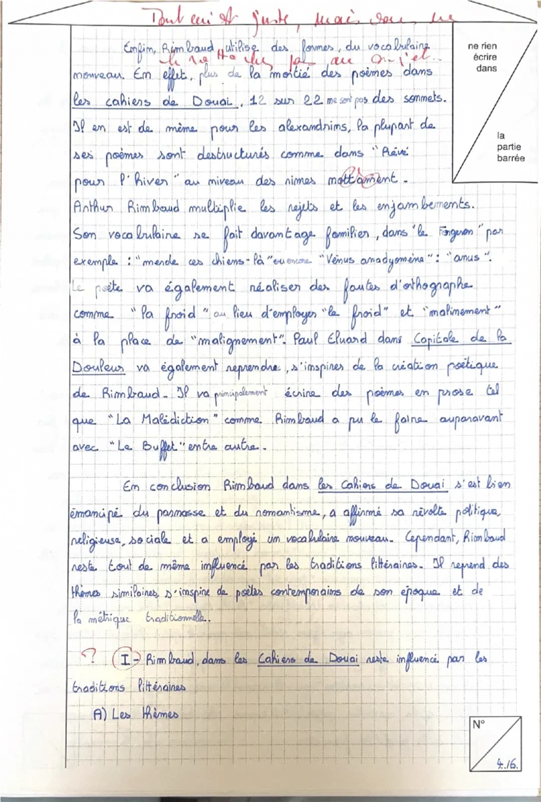 NE RIEN ÉCRIRE
Examen ou Concours Français
Spécialité/option:
Repère de l'épreuve :
Épreuve/sous-épreuve :
194
(Préciser, s'il y a lieu, le 