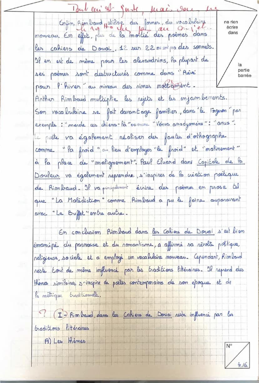 NE RIEN ÉCRIRE
Examen ou Concours Français
Spécialité/option:
Repère de l'épreuve :
Épreuve/sous-épreuve :
194
(Préciser, s'il y a lieu, le 