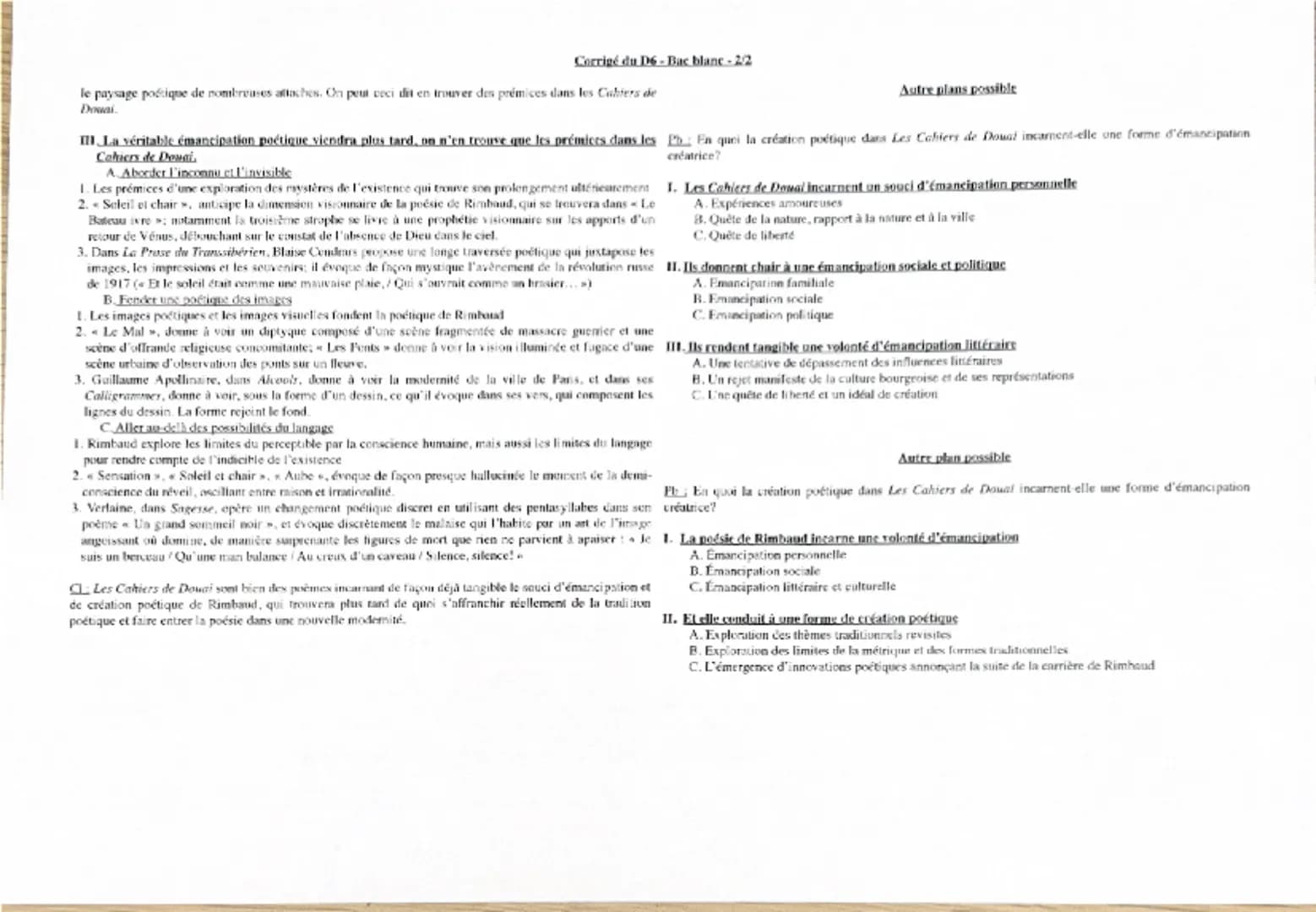 NE RIEN ÉCRIRE
Examen ou Concours Français
Spécialité/option:
Repère de l'épreuve :
Épreuve/sous-épreuve :
194
(Préciser, s'il y a lieu, le 