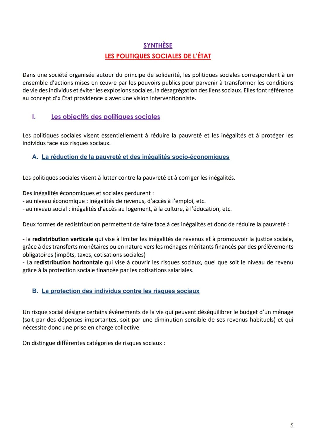 
<h2 id="chapitre4lespolitiquessociales">Chapitre 4: Les politiques sociales</h2>
<h3 id="comptences">Compétences</h3>
<p>L'élève est capabl