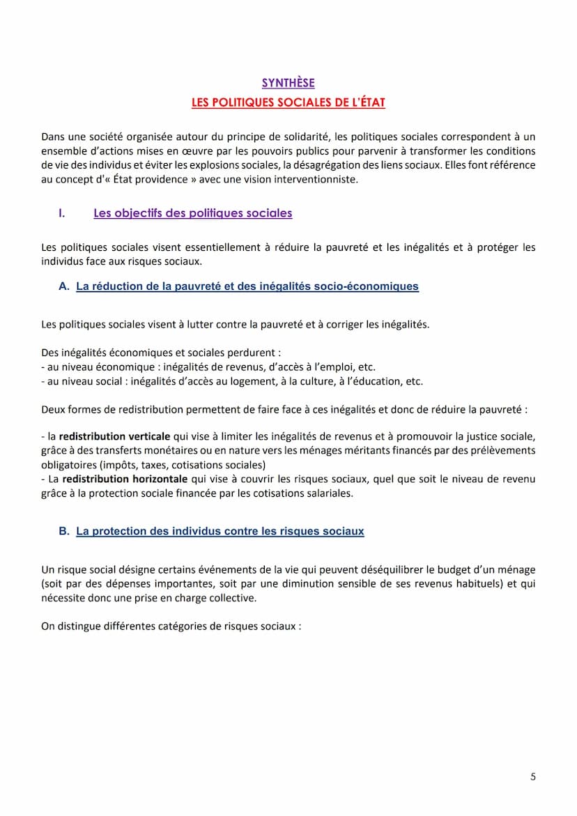 
<h2 id="chapitre4lespolitiquessociales">Chapitre 4: Les politiques sociales</h2>
<h3 id="comptences">Compétences</h3>
<p>L'élève est capabl