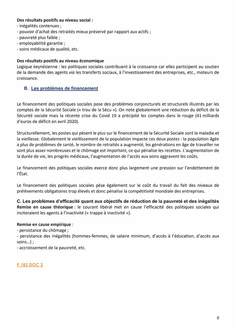
<h2 id="chapitre4lespolitiquessociales">Chapitre 4: Les politiques sociales</h2>
<h3 id="comptences">Compétences</h3>
<p>L'élève est capabl