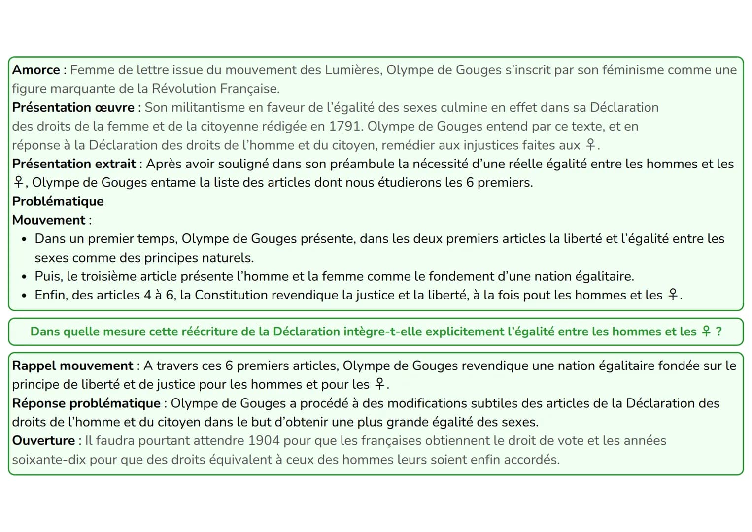 Dans quelle mesure cette réécriture de la Déclaration intègre-t-elle explicitement l'égalité entre les hommes et les femmes ?
1. La femme na