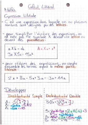 Know Calcul littéral  thumbnail