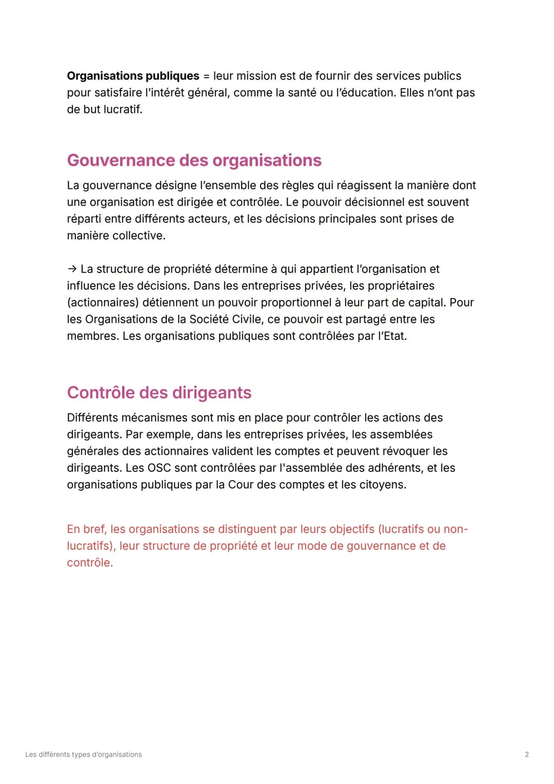 SE
Les différents types
d'organisations
Date de création @4 septembre 2024 14:09
Étiquettes
Qu'est-ce qu'une organisation?
Une organisation 
