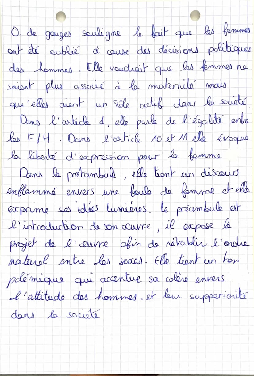La DDFC Olympe de
боидел
BIOGRAPHIE
O
Clympe de Gouges est une
femme engagée en
politique mais elle est aussi écrivaine, philosophe
an 18e s
