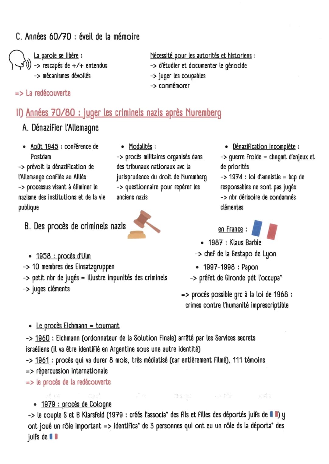 HGGSP Thème 3 : Histoire et Mémoires
Chapitre introductif: Histoire et mémoires, histoire et justice
1) La différence entre histoire et mémo