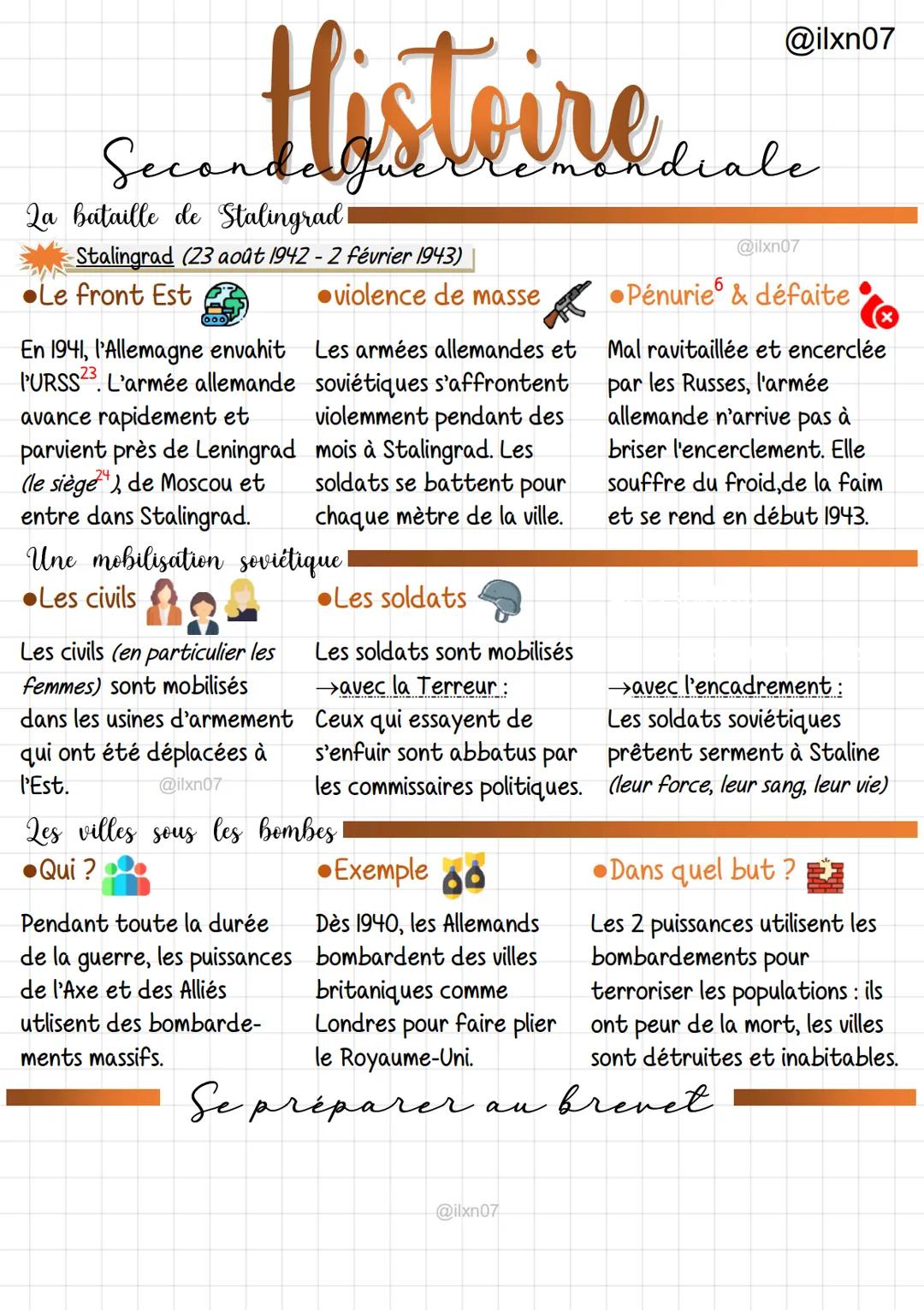 Seconde Gu
Frise chronologique des évènements
1939 1940
1941
1942
@ilxn07
Victoires de l'Axe
L'Allemagne attaque la
Pologne. Ol septembre 19