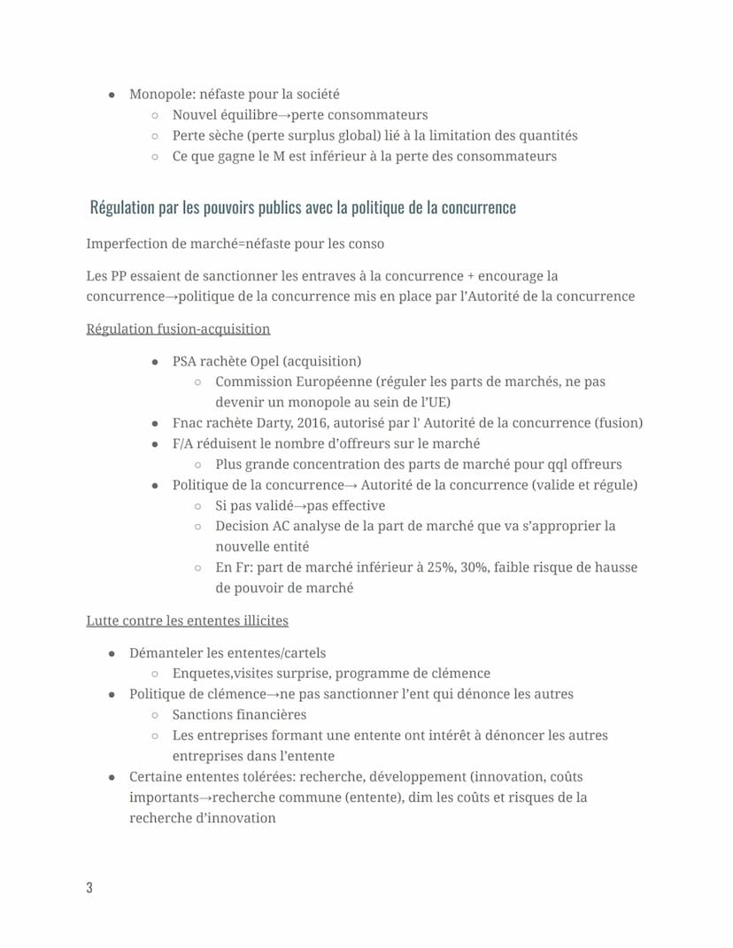 Intro
Comment les marchés imparfaitement concurrentiel fonctionnent-ils?
Renforcer leur pouvoir de marché
Ententes illicites
• Oligopole
1
M