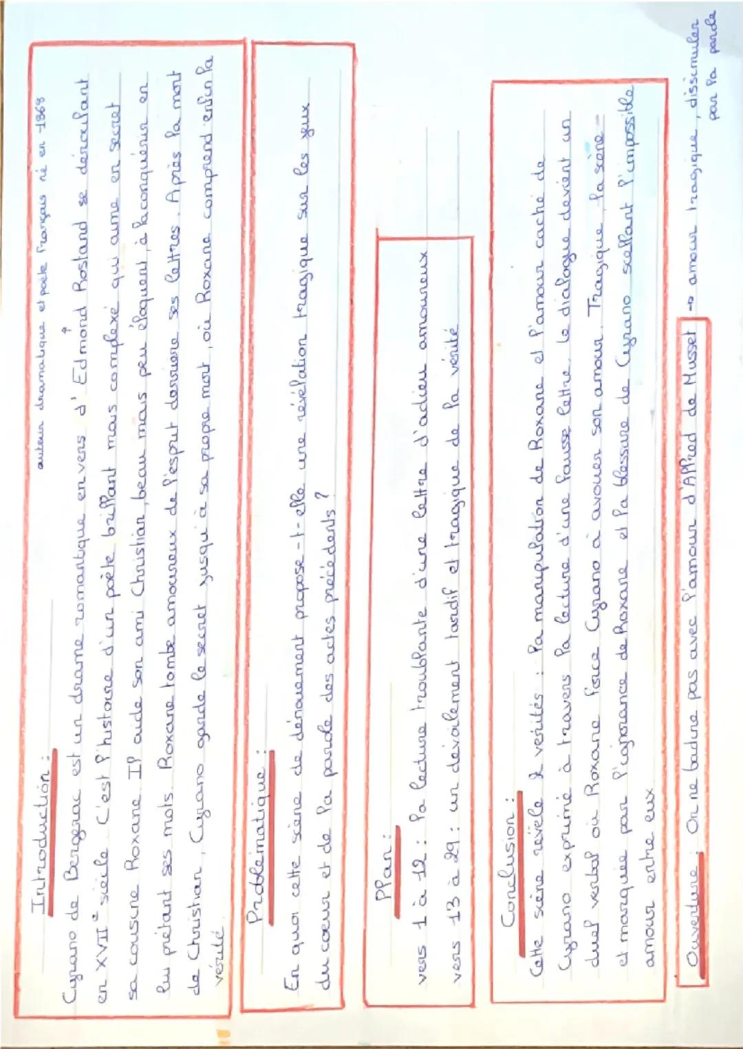 Texte 10 : Edmond Rostand  Cyrano de Bergerac, Acte 5 scène 3, 1897

ROXANE
(Elle revient à son air le plus naturel, note les yeux humides)
