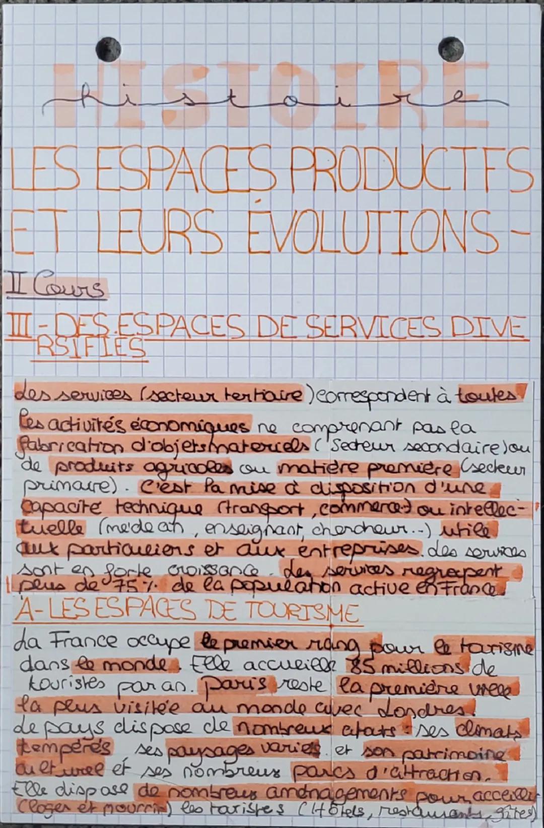 # Histoire

LES ESPACES PRODUCTIFS
ETLEURS EVOLUTIONS-

I-DEFINITIONS

Espace productip = espace aménagé et mis en
Valeur pour une activité 
