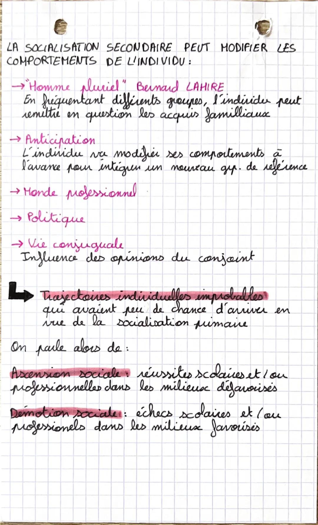 CHAP
5
S.E
лек
S
COMMENT LA SOCIALISATION CONTRIBUE-T-ELLE A
EXPLIQUER LES DIFFERENCES DE COMPORTEMENTS DES INDIVIDUS ?
Socialisation: appre