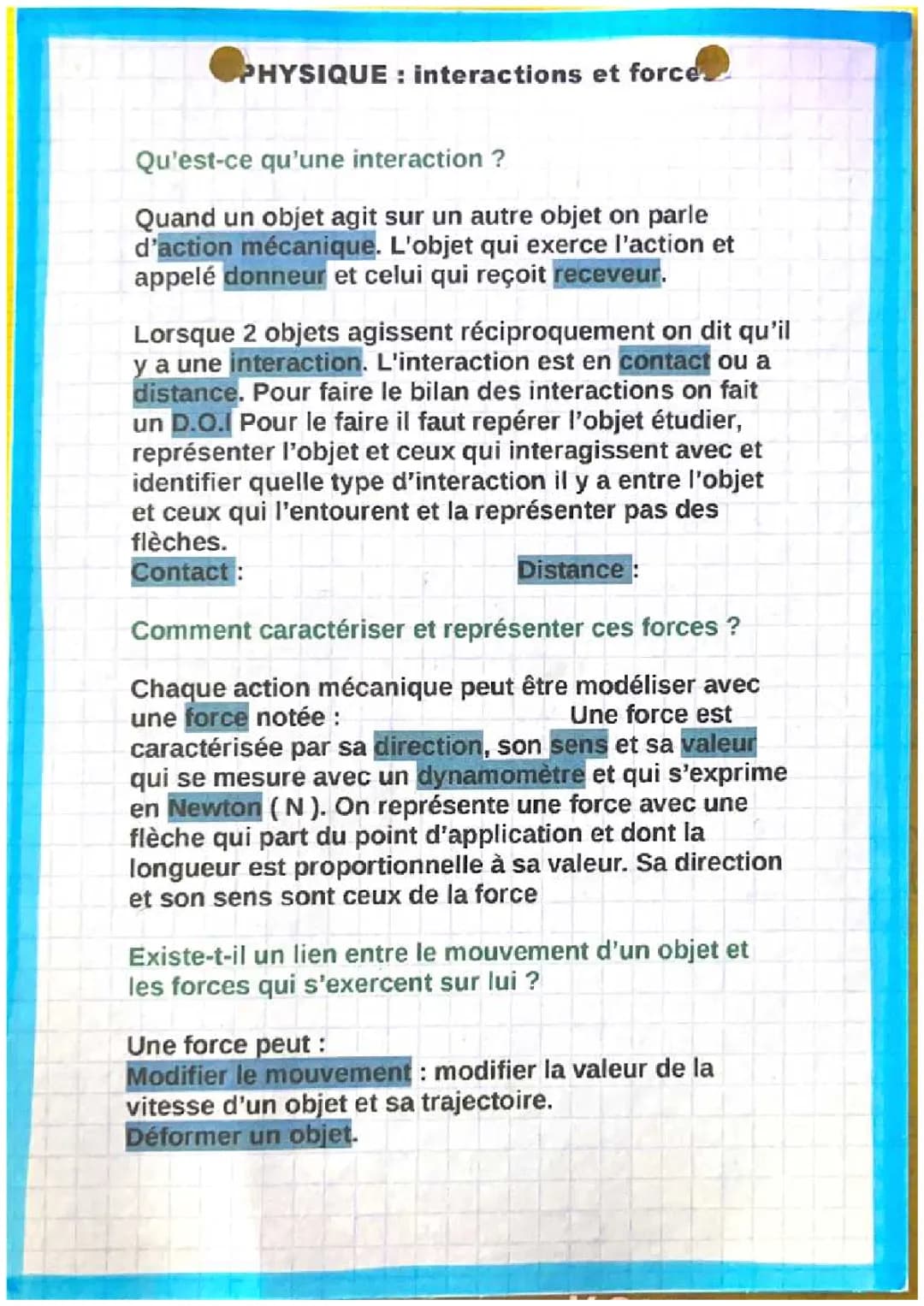 Interactions et forces 