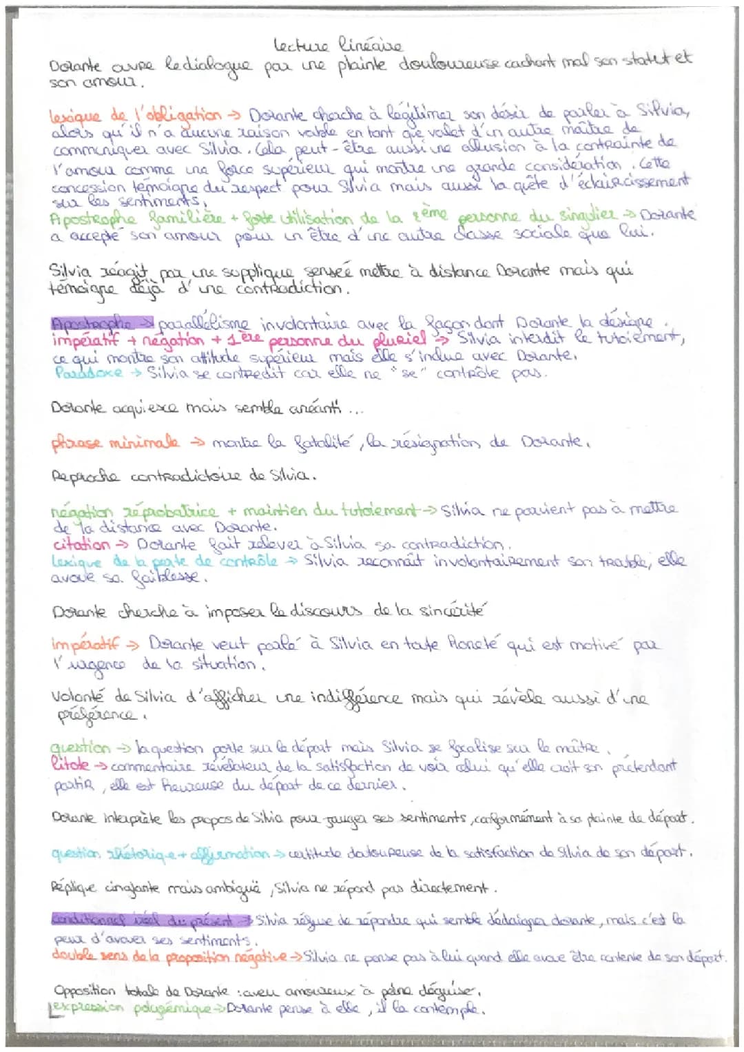 Lecture linéaire sur la scène 9 de l’acte 2 de marivaux sur le jeu de l’amour et du hasard 