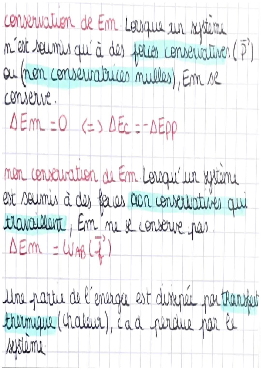 Lorsque le point d'application d'une force se
déplace, on dit qu'elle effectue un travail
mut
O
F
A
it
définition: le travail d'une force co