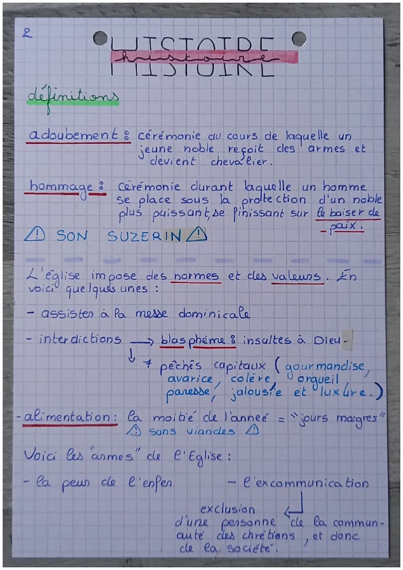 A
ISTOTDE
ristoine
L'occident féodal (x1c-Xv²s)
Les 3 ordres
h
ORATORES =
-
5% de la
BELLATORES =
5% de la population
- LABORATORES
ceux qui