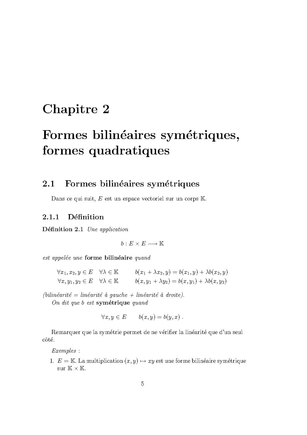 Mathématique ; Bilinéarité, symétrie