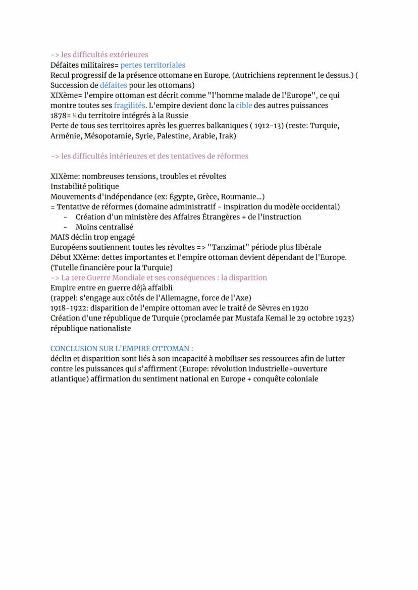 h2gsp TH 2 AXE1
Cours
ESSOR et DÉCLIN DES PUISSANCES : un regard historique
I- l'empire ottoman, de l'essor au déclin
11
Il y a toujours eu 