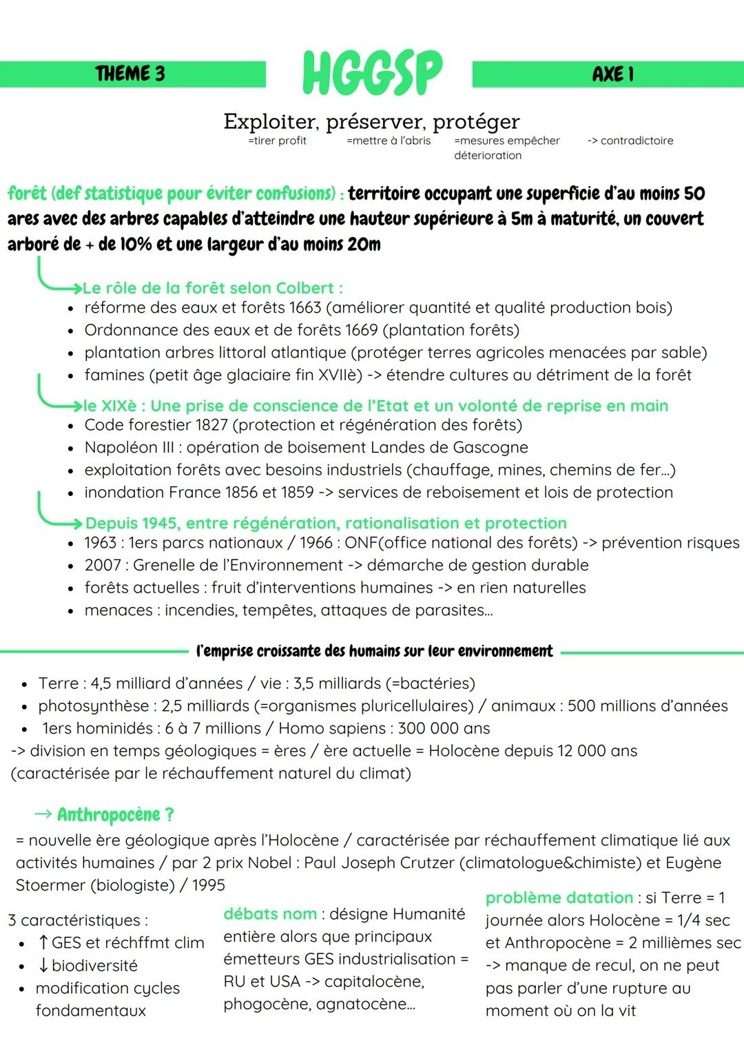 # THEME 3

# HGGSP

Exploiter, préserver, protéger

=tirer profit =mettre à l'abris =mesures empêcher -> contradictoire
déterioration

# AXE