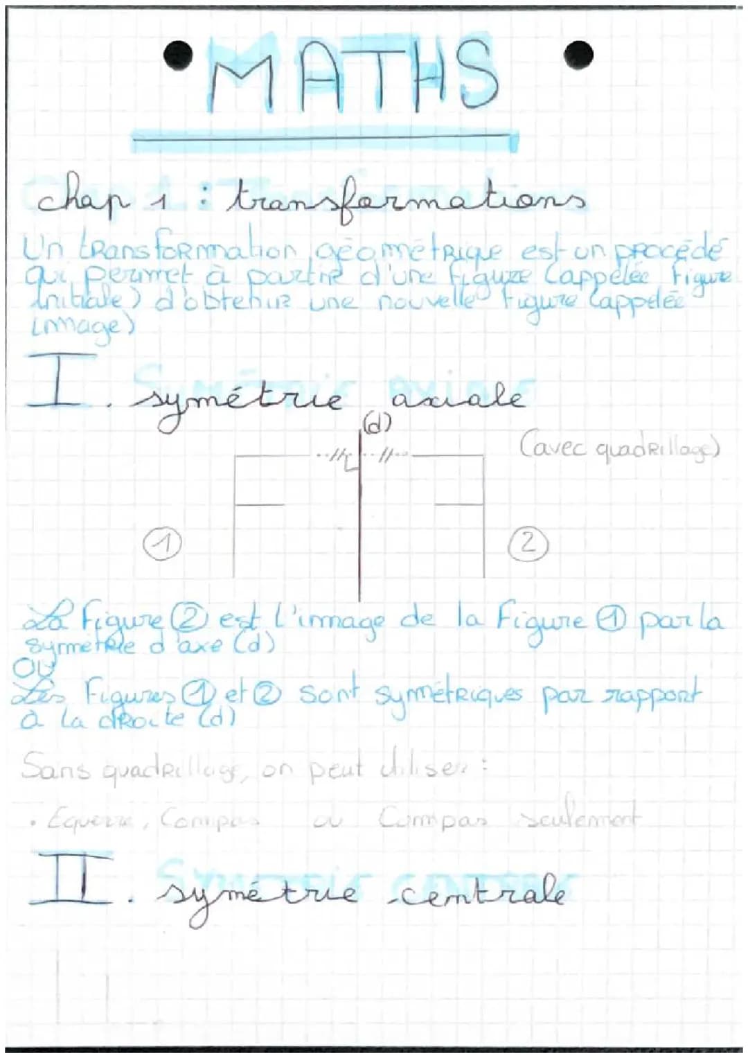 Exercices Corrigés de Transformations Géométriques pour 3ème et 4ème - PDF à Télécharger