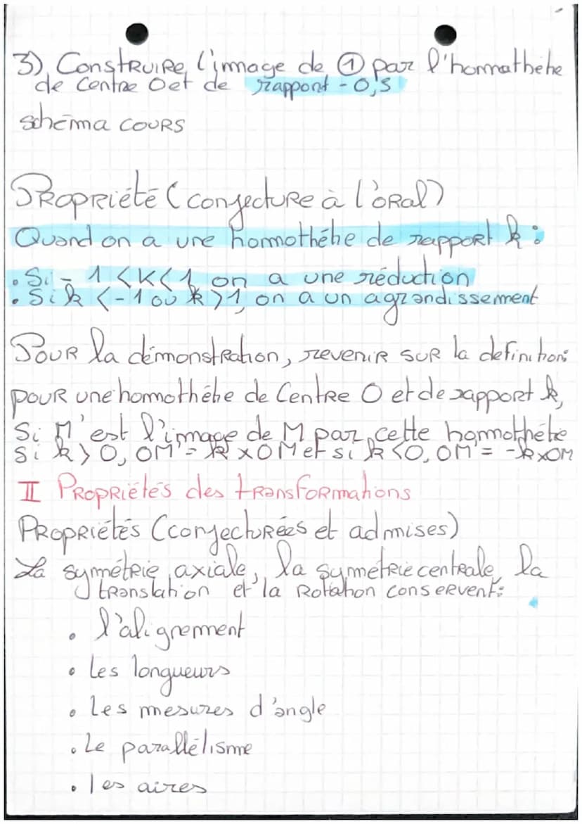 MATHS
chap 1: transformations
Un transformation géométrique est un procédé
qui permet à partie d'une figuze Cappelée Figure
Initiale) d'obte