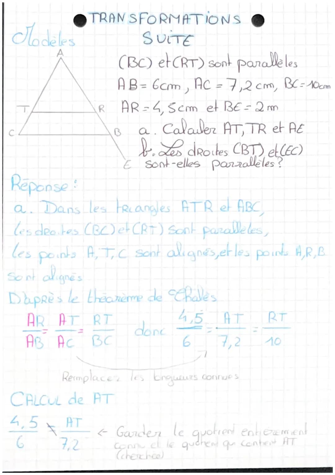 MATHS
chap 1: transformations
Un transformation géométrique est un procédé
qui permet à partie d'une figuze Cappelée Figure
Initiale) d'obte