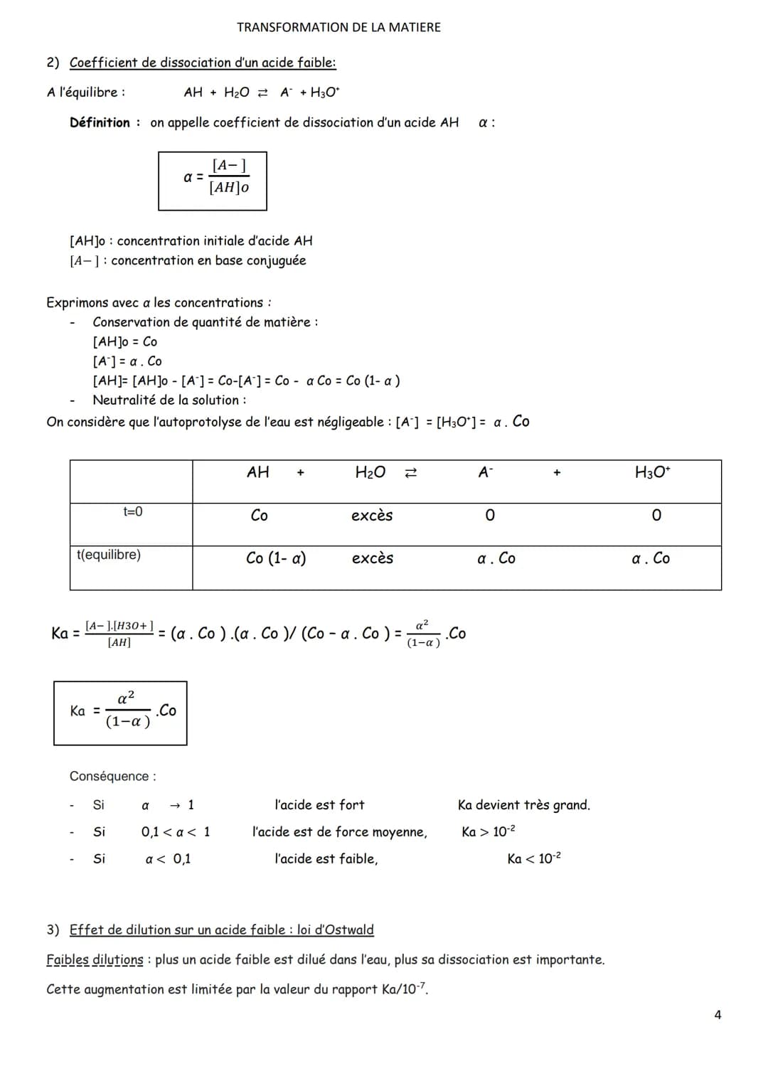 Chap.2
TRANSFORMATION DE LA MATIERE
REACTION ACIDO BASIQUE EN SOLUTION AQUEUSE
A.Rappels:
1) acides bases de Brönsted:
Une réaction acide-ba