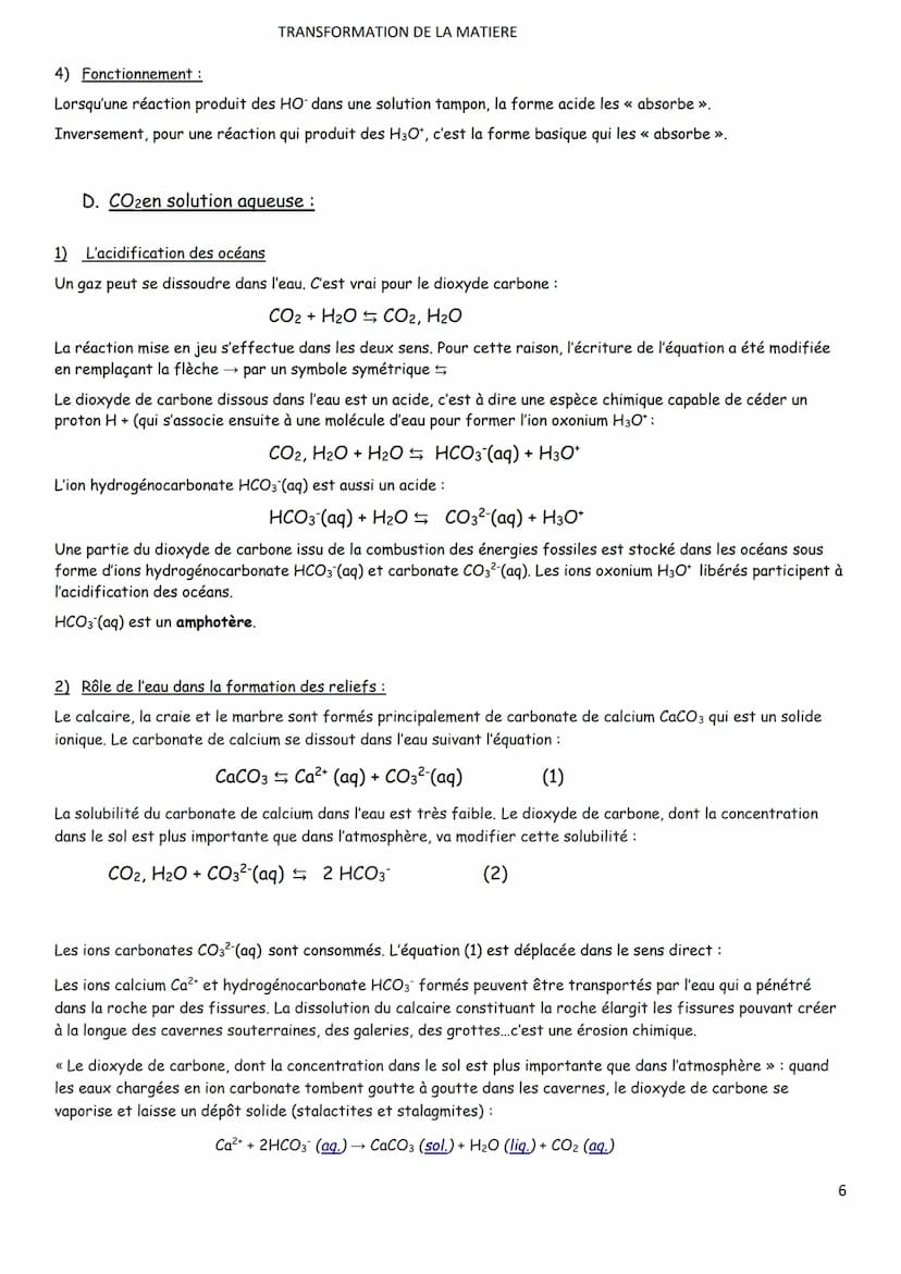 Chap.2
TRANSFORMATION DE LA MATIERE
REACTION ACIDO BASIQUE EN SOLUTION AQUEUSE
A.Rappels:
1) acides bases de Brönsted:
Une réaction acide-ba