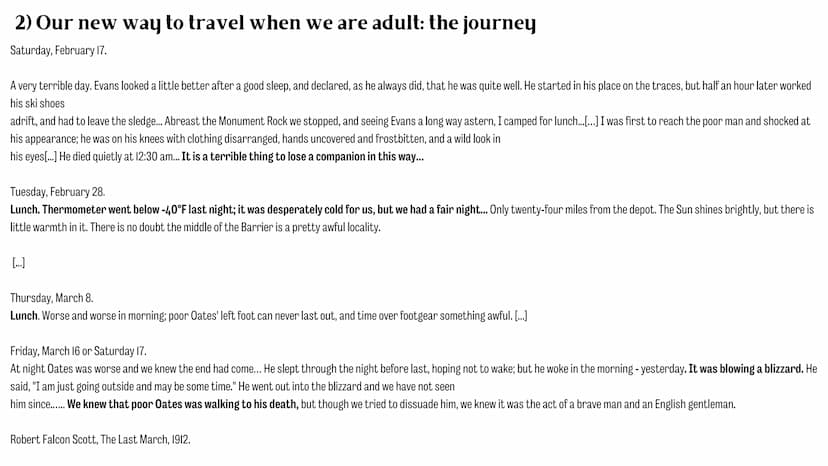 LLCER Anglais
PORTFOLIO
"TRAVEL, TERRITORIES AND FRONTIER"
- EXPLORATION AND ADVENTURE - What is a "real" adventurer?
1. The imaginary
2. Ad