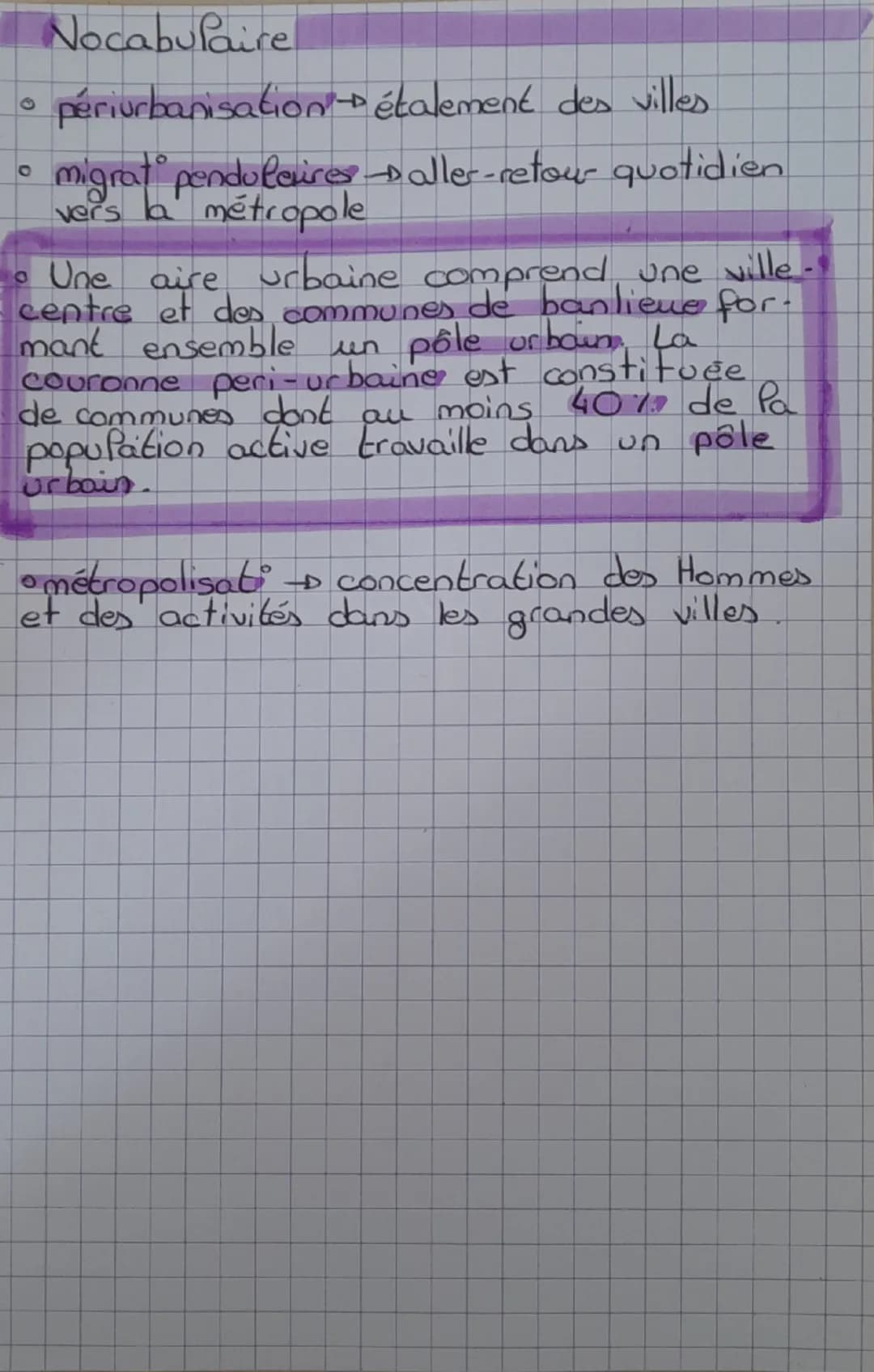 Chae
A
Cartes
Les aires urbaines!
en France
aire urbaine
Principales aires urbaines
+100 hbts/km²
150/100 hbts/km²
1-50 hbts /km²
→ migrat i