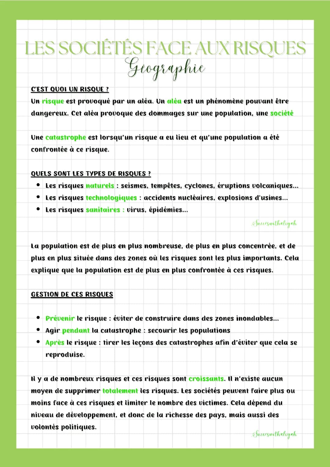 Sociétés face aux risques