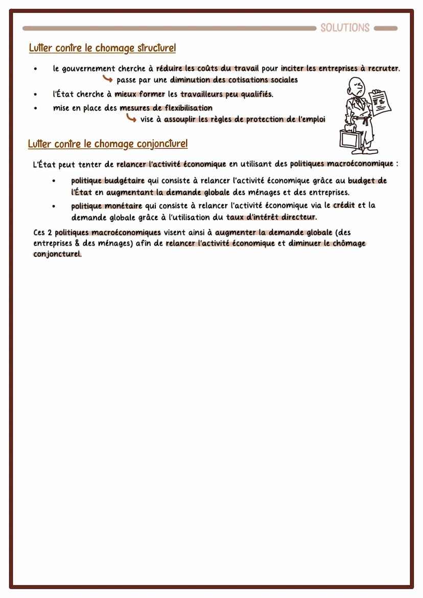 CHOMAGE
Le chômage regroupe les individus en âge de travailler, ne travaillant pas (même pas I heure), à
la recherche d'un emploi et disponi