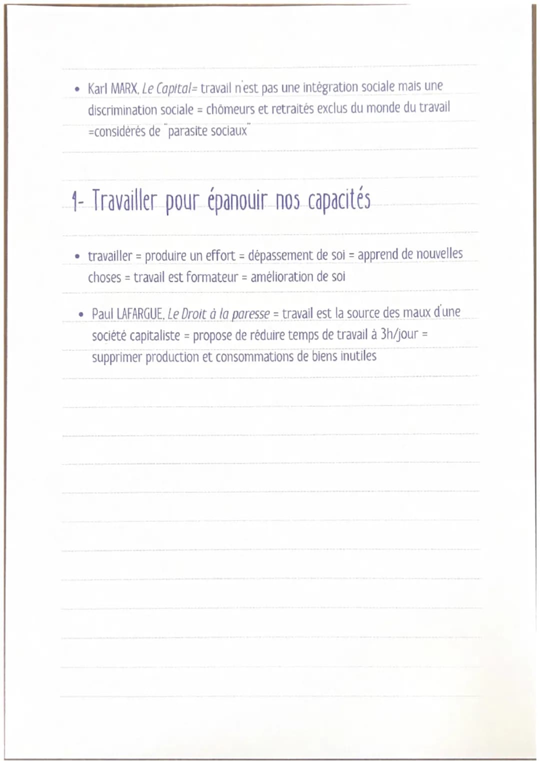I- Définitions..
●
●
Philosophie
LE TRAVAIL ET LA TECHNIQUE
• Jeu : Activité choisie librement caractérisée par l'amusement (contraire du
tr