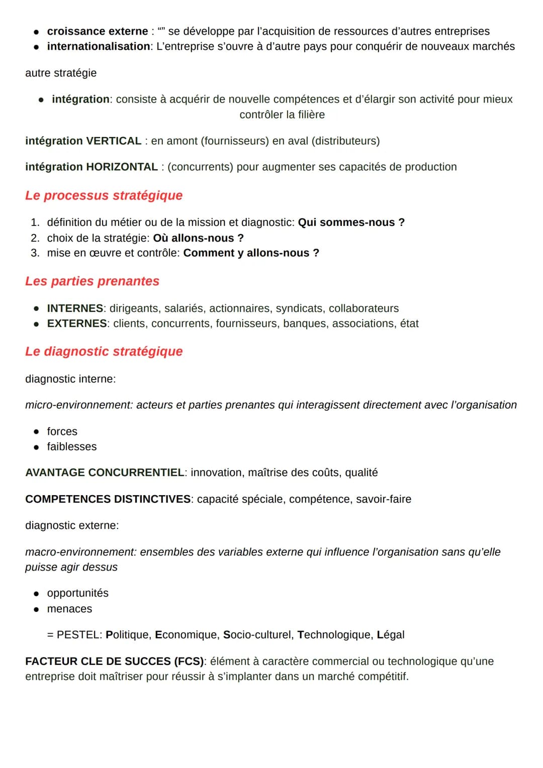 REVISION
MANAGEMENT 1ère
Les fonctions du management
• fixer des objectifs
• organiser
mobiliser, contrôler
. évaluer
Evaluer l'efficacité d