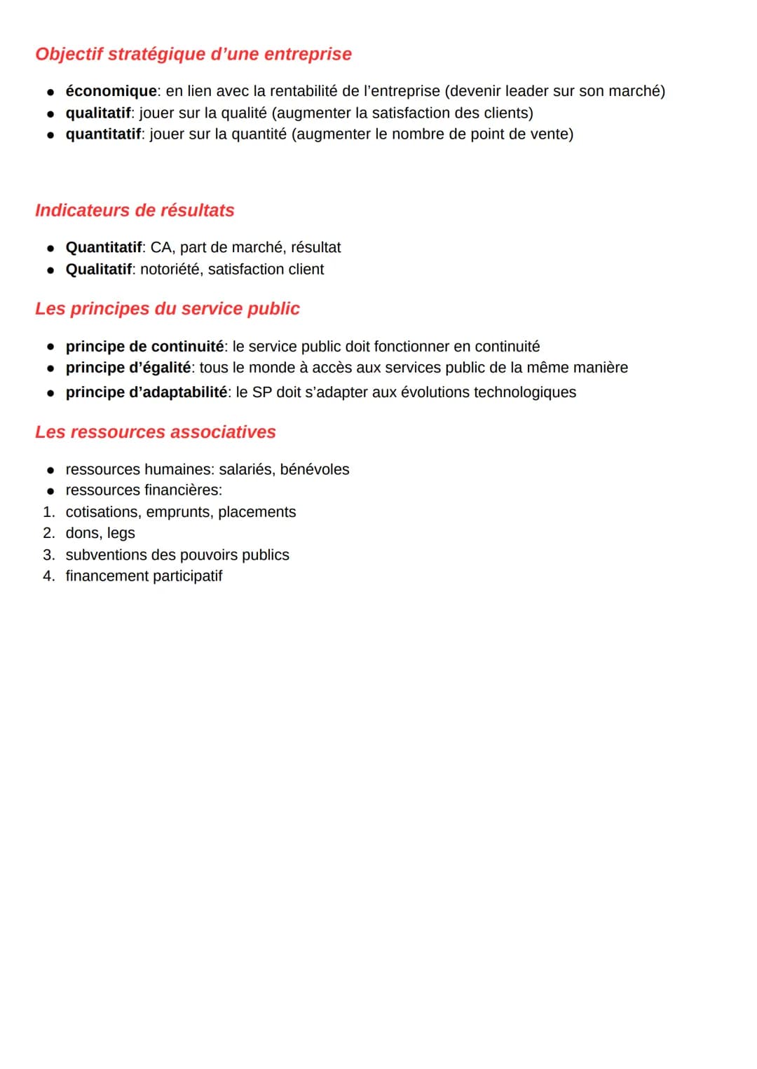 REVISION
MANAGEMENT 1ère
Les fonctions du management
• fixer des objectifs
• organiser
mobiliser, contrôler
. évaluer
Evaluer l'efficacité d