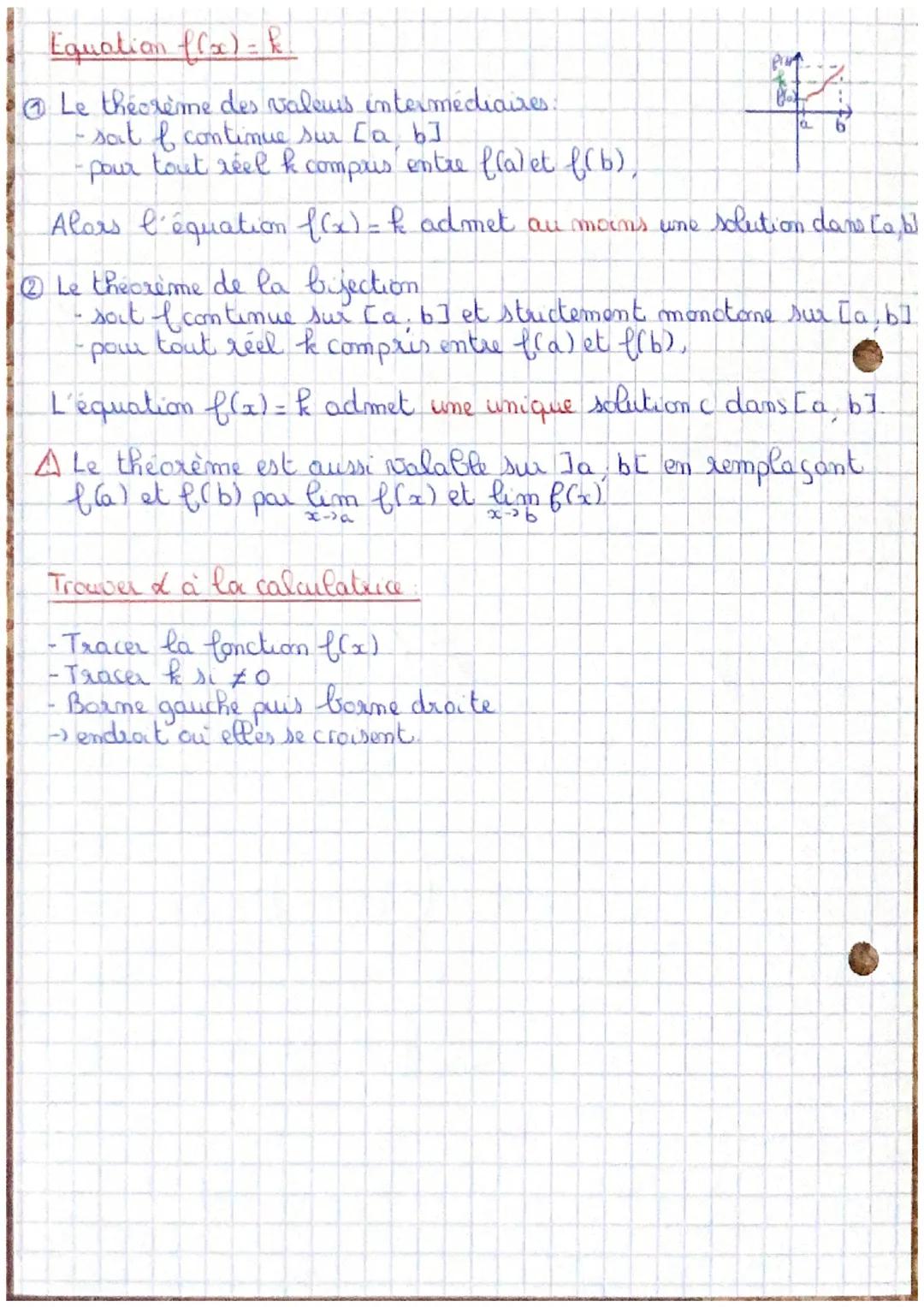 chap 5
Continuité
0
Continuité et theoreme
de la bejection
@ Définition, une fonction continue sur I est une fonction que
I'on peut tracer s